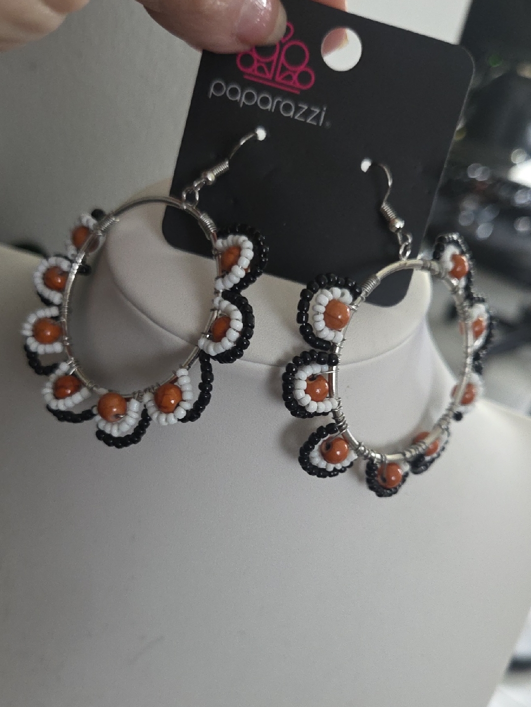 Paparazzi Seedbead Hoop Earrings Nwt
